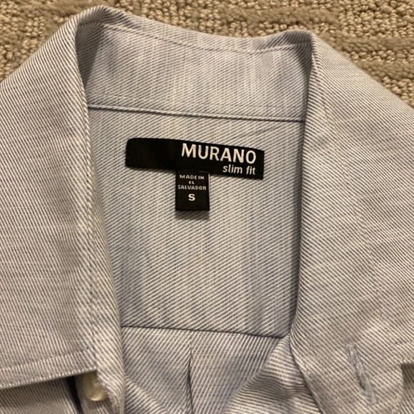 Textured blue button down - Picture 5 of 5